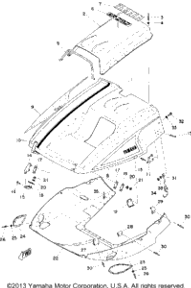 Nut, Nylon 1975 SR292 95701-06300-00