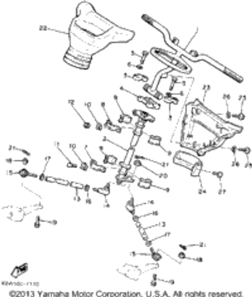 Nut, Flange (95702-10300-00) 1990 SRV (SR540P) 95701-10300-00