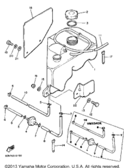 Washer, Plate 1985 V-MAX (VMX540J) 90201-061A5-00