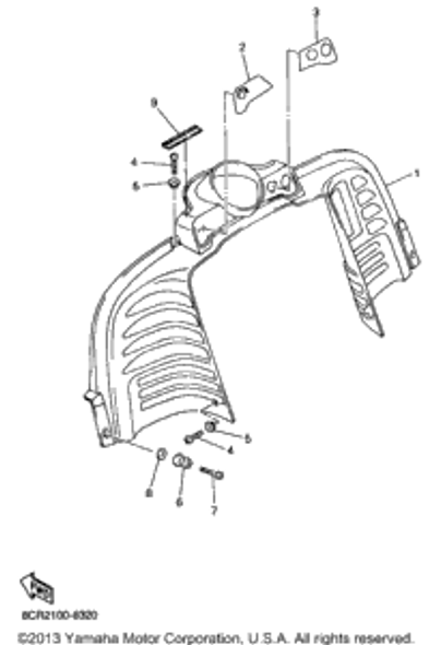 Collar 1998 VMAX 500 XT (VX500XTB) 90387-0611K-00