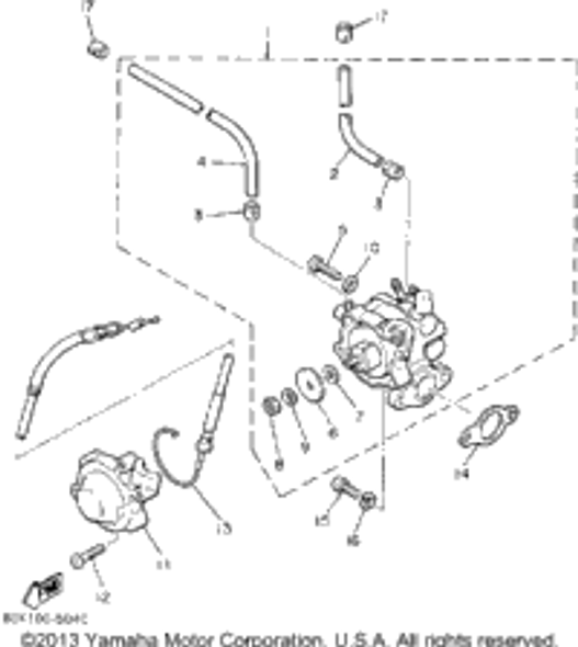 Hose 1990 PHAZER II LE (ELEC START) (PZ480EP) 90446-08210-00