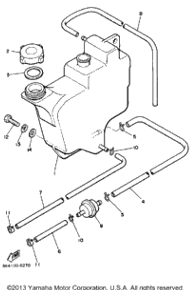 Hose 1985 XL-V (XL540J) 90446-09068-00