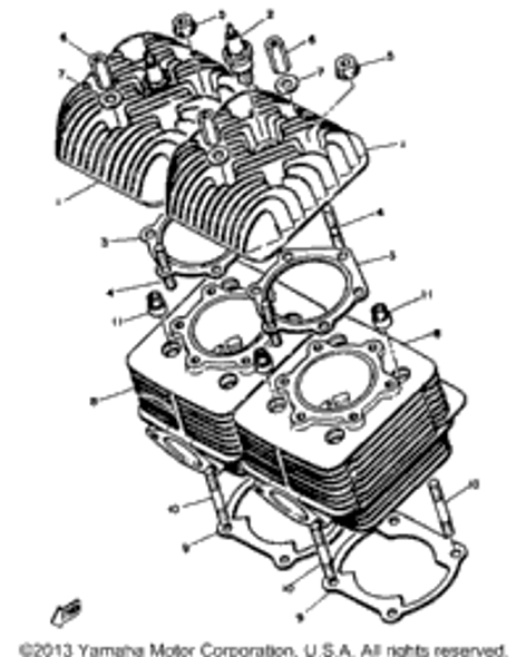 Gasket, Cylinder (89N-11351-00 1980 SS440D 8H8-11351-01-00