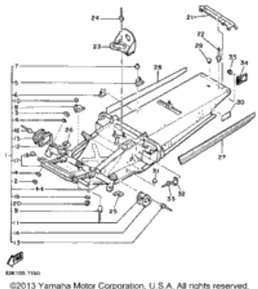 Washer, Plate 1988 PHAZER (PZ480M) 90201-082E7-00