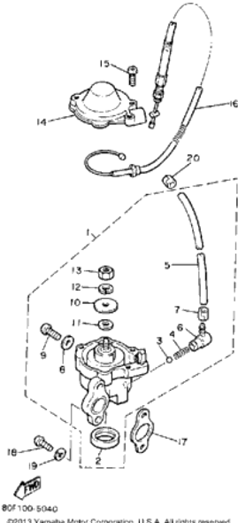 Hose 1992 BRAVO T (LONG TRACK) (BR250TS) 90445-052F5-00