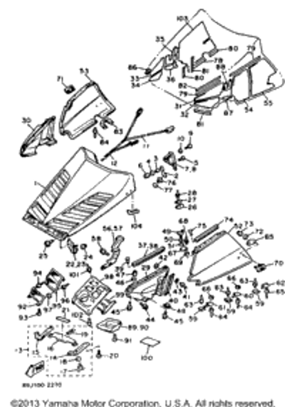 Rivet, Blind 1992 EXCITER II (EX570S) 90267-48141-00