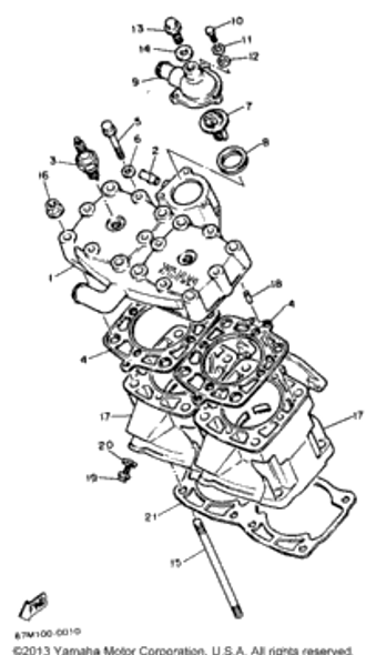 Washer, Plate 1992 EXCITER II (EX570S) 90201-080L7-00