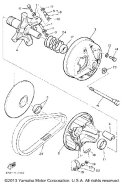 Washer, Plate 1990 VK540 (VK540EP) 90201-077F5-00