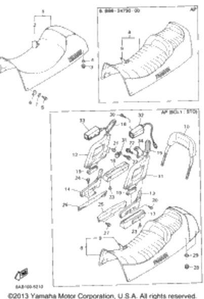 Bolt, Flange AP (8CL1:STD) 1995 VMAX 500 LE (ELEC START) (VX500EV) 90105-08485-00