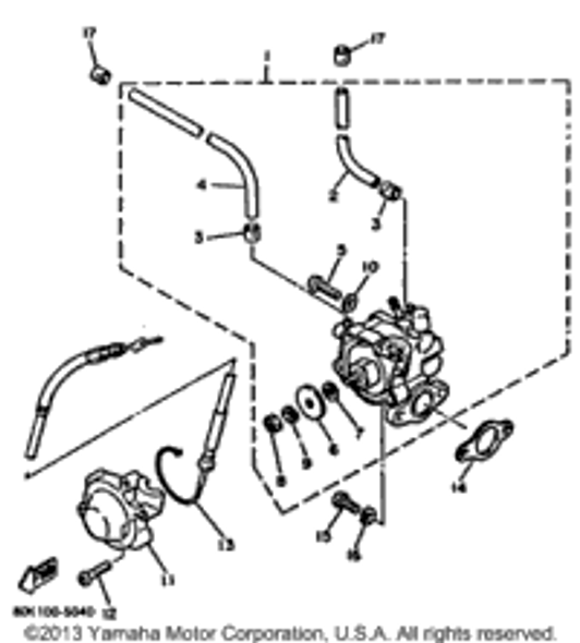 Gasket, Pump Case 1993 VENTURE XL (VT480T) 8Y0-13116-01-00