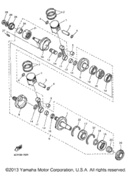 Washer, Plate 1998 VMAX 600 SX (VX600SXB) 90201-357E4-00