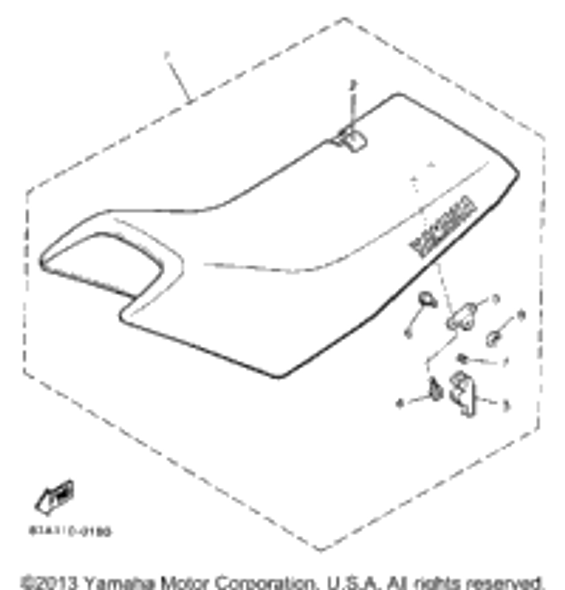 Lever, Seat 1990 SNOSPORT (SV125P) 29U-24776-00-00