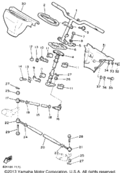 Plane Bearing, Steering 1988 PHAZER (PZ480M) 8F3-23812-00-00