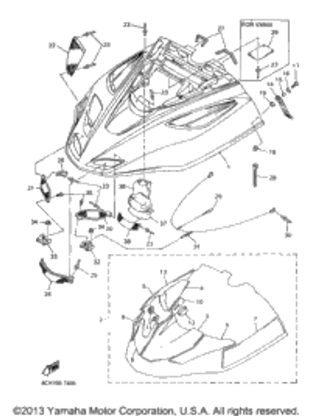 Body, Latch 1 1997 VMAX 600 SX (VX600SXA) 8V0-77171-00-00