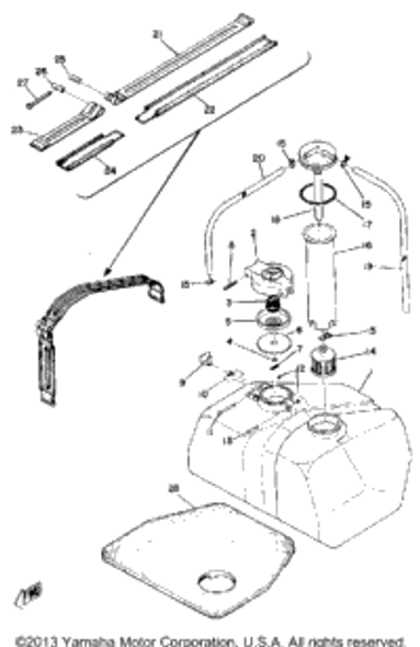 Hose (815-24312-00) 1972 SR433B (SR433B) 90446-11032-00