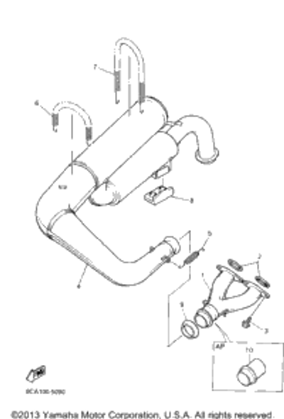 Spring, Tension 1995 VMAX 500 LE (ELEC START) (VX500EV) 90507-16046-00