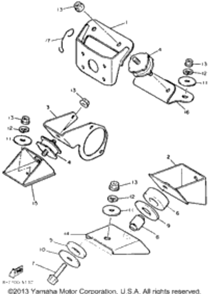 Damper, Rubber 1 1988 XLV (XL540M) 8V9-21485-00-00