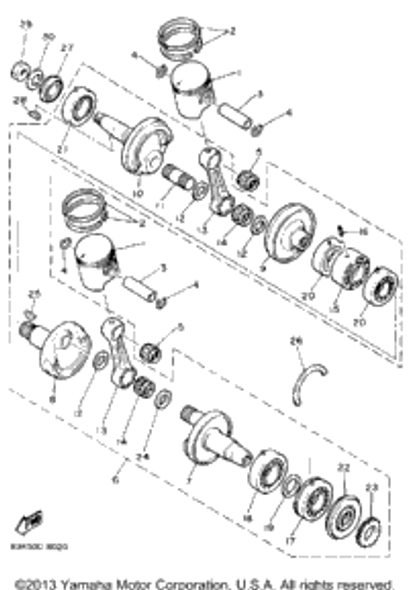 Washer, Crank Pin 1990 VK540 (VK540EP) 8A7-11685-00-00