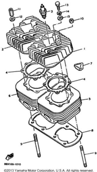 Gasket, Cylinder Head 1 1993 VENTURE XL (VT480T) 87F-11181-00-00