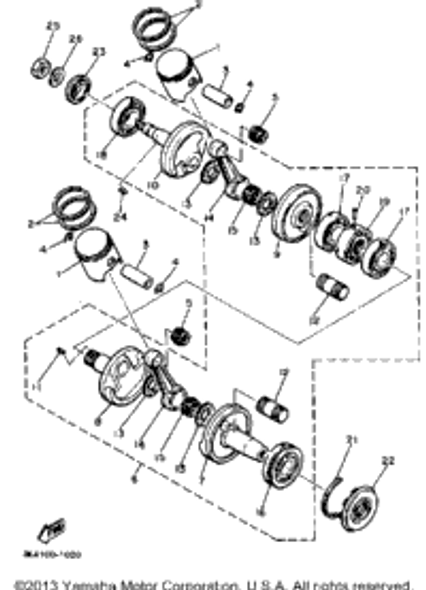 Pin, Piston 1984 ENTICER 340 (ET340H) 137-11633-00-00