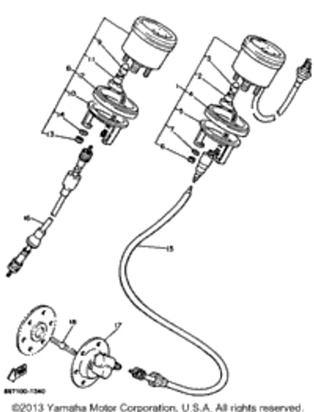 Socket, Meter 1993 VENTURE XL (VT480T) 2JX-83536-A0-00