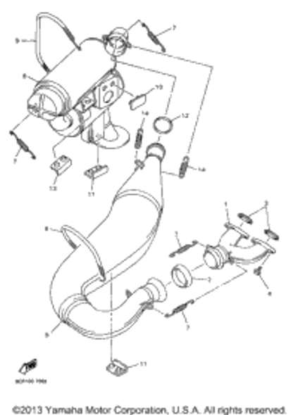 Gasket, Exhaust Pipe 1997 VMAX 700 SX (VX700SXA) 8CR-14613-00-00