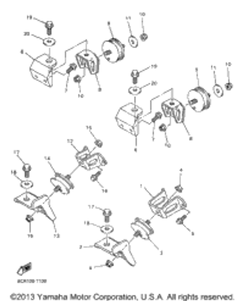 Bracket, Front Upper 1 1997 VMAX 600 XTC (ELEC START) (VX600XTCEA) 8CR-21415-00-00