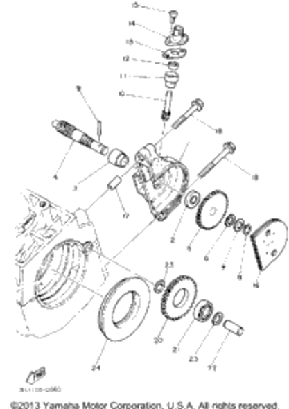 Shaft, Worm 1988 SRV (SR540M) 866-13175-00-00