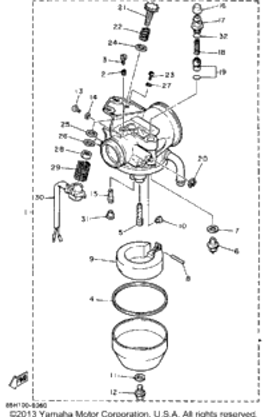 Needle Valve Assembly 1988 SNOSCOOT (SV80M) 168-14190-10-00