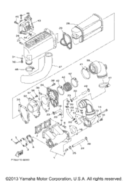 Pipe, Outlet 2010  SUPER JET (SJ700BJ) 64V-14752-00-00
