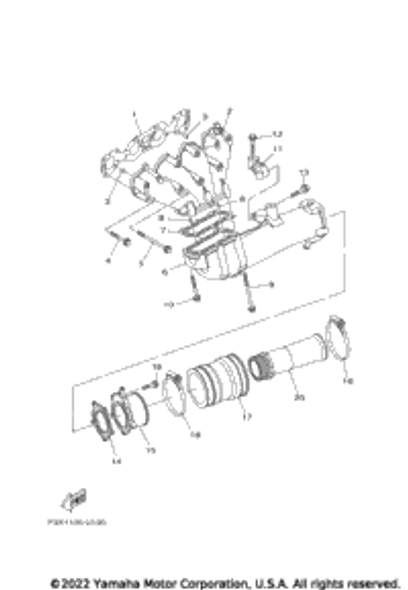 Pipe, Tail 2023  SVHOWITH AUDIO (FX1800DY) 6BH-14784-01-00