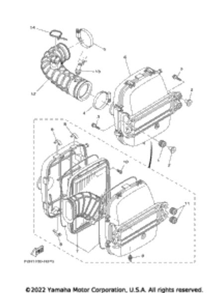 Air Cleaner Assy 2022  VX CRUISERWITH AUDI (VX1800BX) 6S5-E4410-02-00