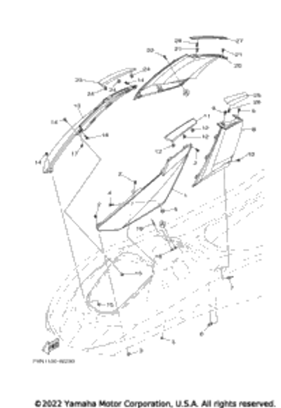 Cover,Side 1 (Ssa) 2021  VX LIMITED HO (VX1800AW) F4N-U377B-00-P3