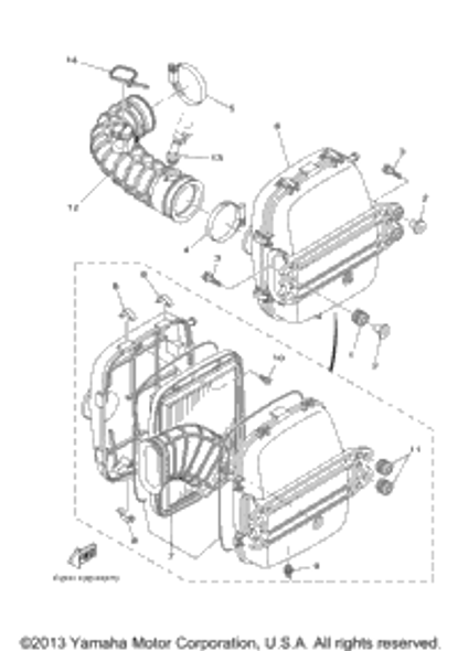 Element, Air Cleaner 2013  VXS (VX1800M) 6S5-E4451-00-00