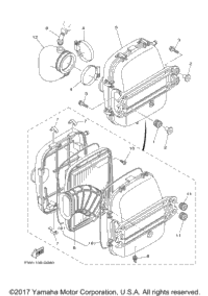Element, Air CleanerWITH SEAL 2008  FX SUPER HIGH OUTPUT (FX1800GK) 6S5-E4451-00-00