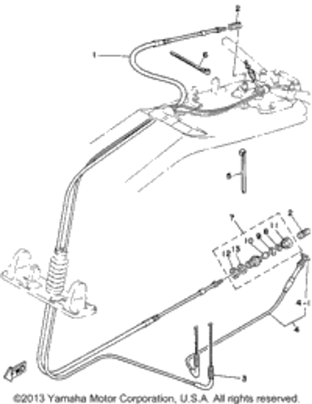 Cable, Steering 1993  SUPER JET (SJ650R) EW2-61481-00-00