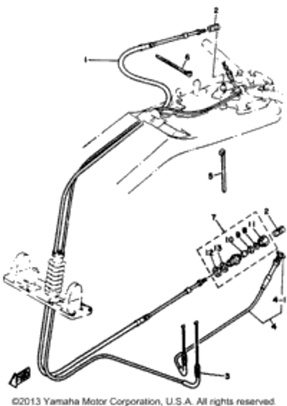 Cable, Steering 1992  SUPER JET (SJ650Q) EW2-61481-00-00