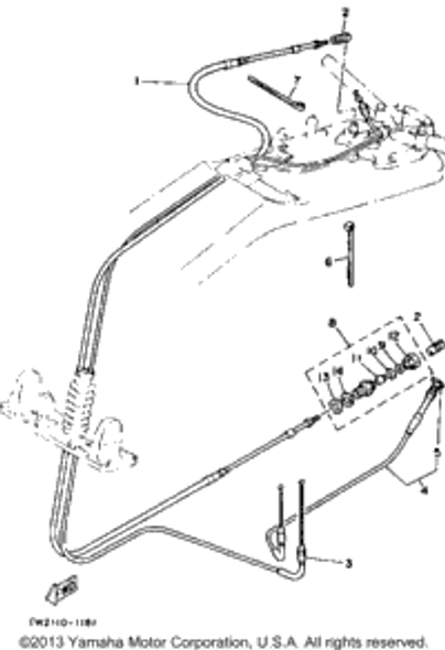 Cable, Steering 1990  SUPER JET (SJ650D) EW2-61481-00-00