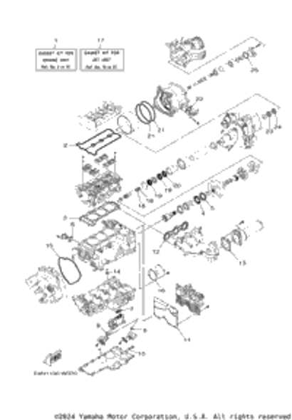 Gasket Kit For Engine Unit 2021  VX CRUISERWITH AUDI (VX1050BW) 6KU-W0001-00-00