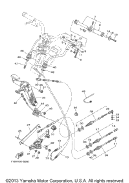 Cable, Nozzle Control 3 2004  FX140 (FX1000C) F1B-6153E-02-00