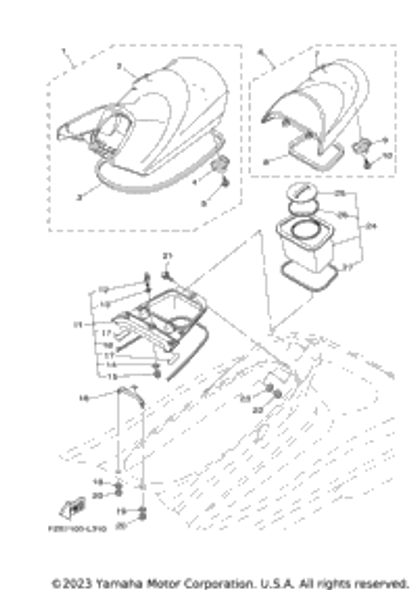 Cover, Seat 1 2018  FX CRUISER HO (FB1800AT) F2S-U371B-B0-00