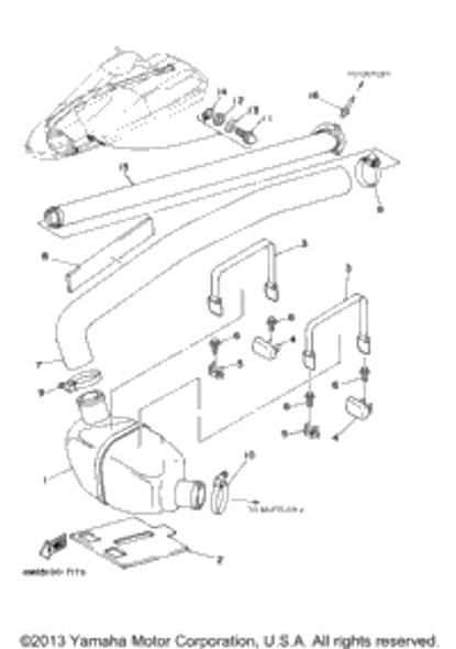 Thru-Hull,Exhaust 2012  SUPER JET (SJ700BL) GM6-67565-00-00