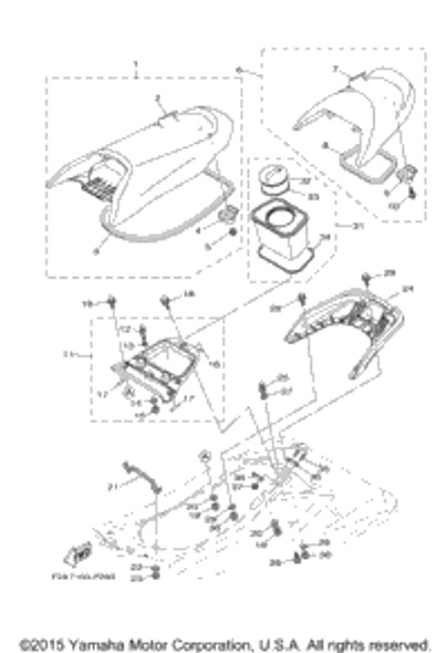 Single Seat Assy 2015WAVERUNNER VX (VX1100CP) F2X-U372A-20-00