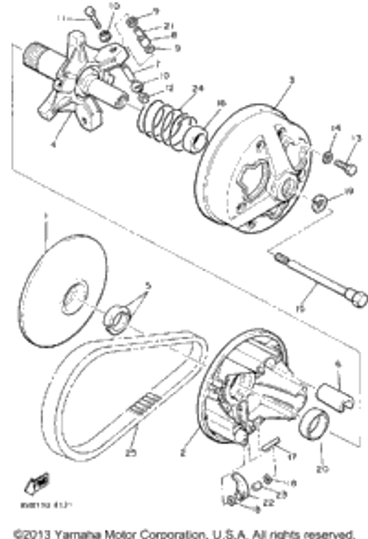 V-Belt 1988 SRV (SR540M) 8F2-17641-01-00