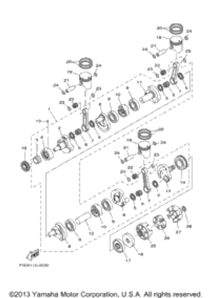 Crank 4 2004  GP1300R (GP1300C) 66E-11442-00-00