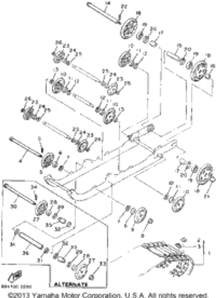 Suspension Wheel Comp 1992 ENTICER II LT (ET410TRS) 8H8-47320-00-00