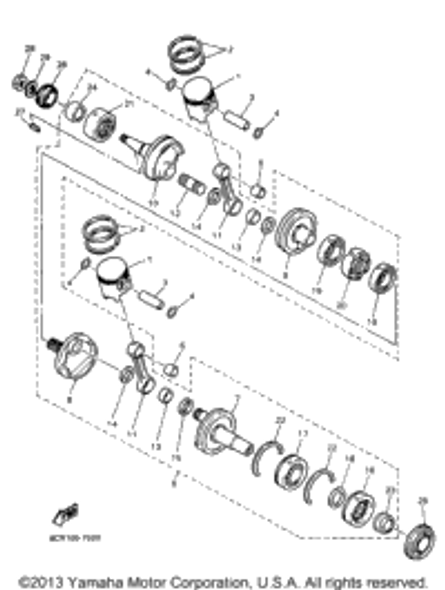 Piston Ring Set (Std) UR FOR VX500 1997 VMAX 600 XTC (VX600XTCA) 8AB-11603-01-00