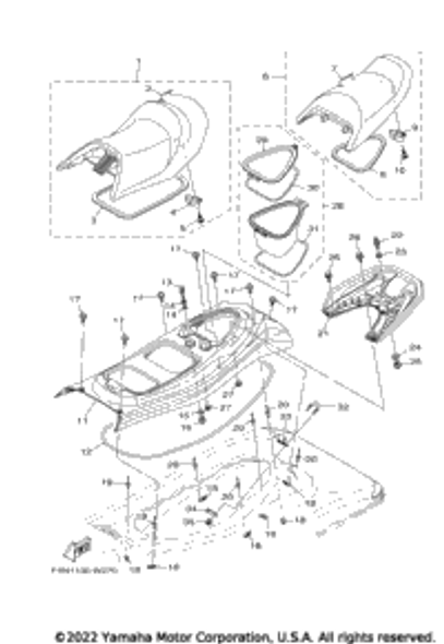 Double Seat Assy 2023  VX LIMITED HO (VX1800AY) F4N-U371A-L0-00