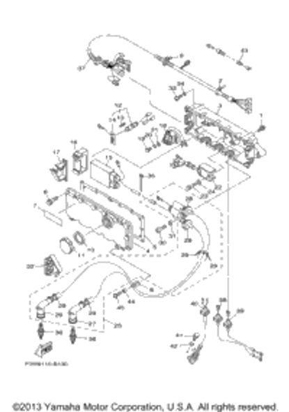 Extension,Wire Lead 2003  GP800R (GP800AB) 68A-82553-10-00