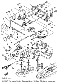 CDI Unit Assembly 1992  SUPER JET (SJ650Q) 6M6-85540-01-00